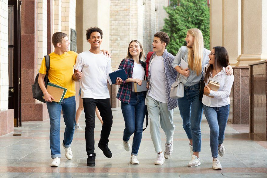 Students receiving education guidance